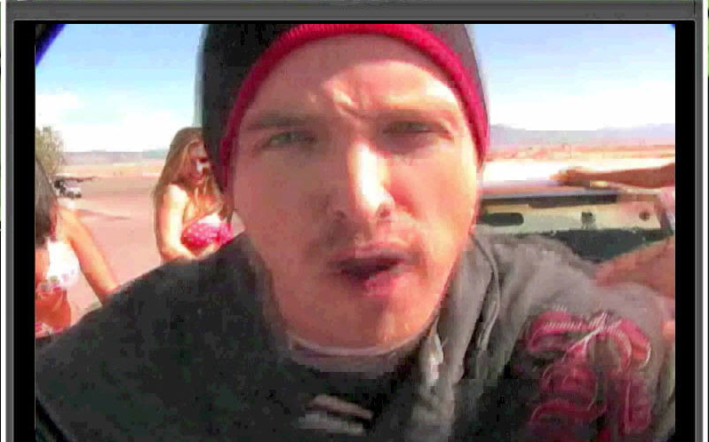 Jesse's face in a video